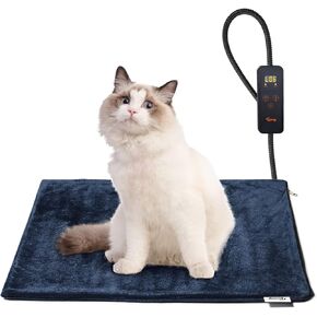 وسادة تسخين Pet Toozey ، 6 سرير قطة مسخن لدرجة الحرارة القابلة للتعديل مع مؤقت ، حصيرة مكافحة للماء للكلاب والقطط ، الحبل المقاوم للمضغ ، الاستخدام الداخلي الآمن ، 18x16in