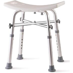 Dr. Kay’s Adjustable Bath Chair with Unique Heavy Duty Crossbar Supports, Shower Stool, Bathroom Chair, Safety Handicap Shower Chair for Inside Shower Seat, Shower Bench, 350 lb Capacity