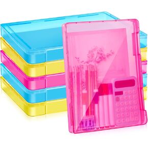 12 PCS A4 Paper Storage Box Case Portable Project Case for 8.5 "× 11" ورقة حاوية ملونة للتخزين البلاستيكي مستندات حامل المجلات لمجلة School Magazine Scrapin