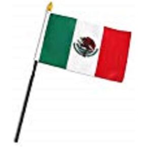 Mexico 4 "X6" Desk Stick Flag (بدون قاعدة) (علامة واحدة)