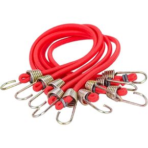 5pcs حبل حزام مرن مع خطافات مقطورة الإنقاذ لـ 1/10 RC Crawler Car SCX10 TRX4 TRX6 ROCK RACK RACK FIX (RED)