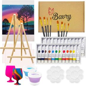 Bavry Sip and Paint Kit للبالغين ، وأزواج طقم طقم الأزواج ليلة ، الأزواج طقم طقم التاريخ ليلاً