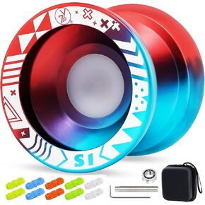 S1 Yoyo Professional Professional yoyo محمل للبالغين لاعب متقدم ، 10 سلاسل ، حالة ، أداة تحمل