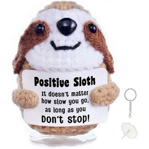Positive Crochet Poop Stuffed Animal Weird Things Funny Gag Gifts for Adult Friends Sister, Brother,Women Husband Office Decor (Reddish Brown Poo)