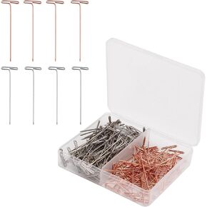 180pcs دبابيس T ، 38 ملم/1.5 بوصة من الفولاذ المقاوم للصدأ T-pins دبابيس مستعمرة مستقيمة خياطة لحظر مشاريع خياطة الكروشيه الحياكة النمذجة المجوهرات وصنع الحرف اليدوية