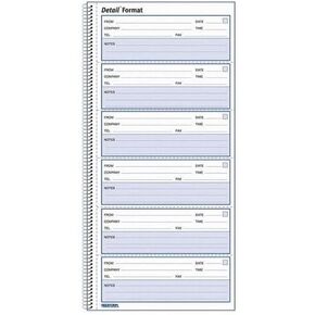 51113 كتاب سجل البريد الصوتي Rediform - 600 ورقة (S) - BOOND - جزء واحد - 10.62 "x 5.62" حجم الورقة - أبيض - 1 لكل منهما