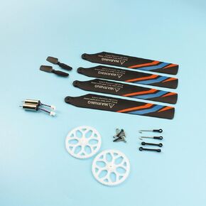 KingVal Replacement Main Propeller Gear Tail Motor Blade Pull Rod RC Parts Combo Compatible with WLtoys XK K127 RC Helicopter
