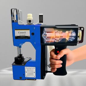 Bag Sewing Machine-Electric Portable Bag Sewing Machine 2s/bag,Bag Closer Automatic Woven Bag Sewer Packing Machine for Burlap PP Woven Kraft Paper Bag Feed Sacks Rice Bags Jute Bags-Red
