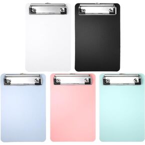 5pcs mini clipboboards plastic clotfluull clipboards with low pleft clip 4.7x7.3 inch a6 memo size boards clip clip for offices ourderants warehouse warehouse work