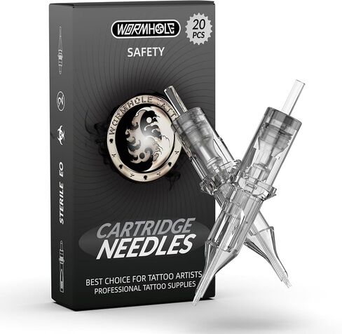 Wormhole Tattoo Cartridge Needles 50pcs Assorted Tattoo Needle Cartridges Round Liner Mixed 3RL 5RL 7RL 9RL 11RL (50pcs #10 Standard RL) in Saudi Arabia