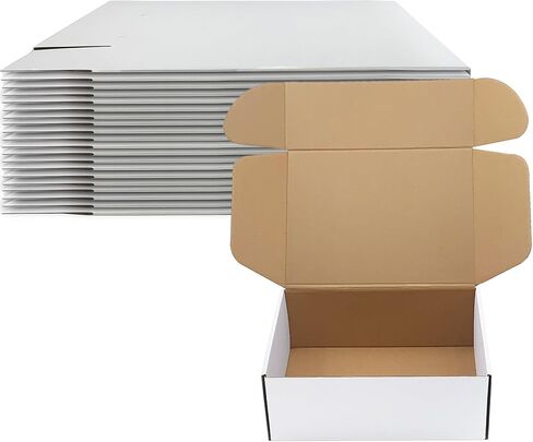 11 x 8 x 4 inch Shipping Boxes Set of 20， White Corrugated Cardboard Box Mailer Boxes for Packaging Small Business Shipping，Mailing Boxes Bulk for Birthday Wedding Party Book Literature Gift Giving in Saudi Arabia