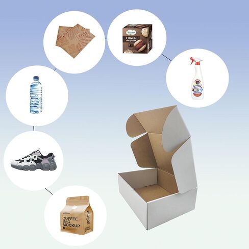 11 x 8 x 4 inch Shipping Boxes Set of 20， White Corrugated Cardboard Box Mailer Boxes for Packaging Small Business Shipping，Mailing Boxes Bulk for Birthday Wedding Party Book Literature Gift Giving in Saudi Arabia