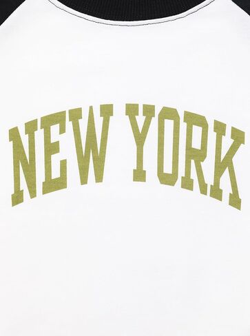 المرأة LovelyWholesale الرسم Crewneck سوياتشيرتس عارضة طويلة الأكمام اقتصاص قمم in Kuwait