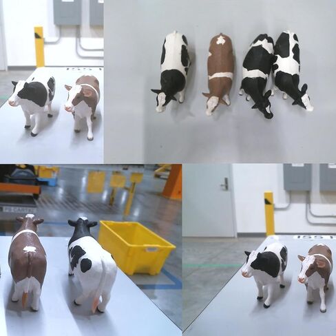 LC JoyCre Cow Figure Toys 4PCS Realistic Big Cows Figurines Toys for Toddlers Durable Simmental Cows Holstein Cow Figures for Kids Birthday 3 4 5 6 Year Old Cake Topper in Kuwait