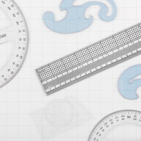 مجموعة مقدمة صياغة Acurit من 8 - أدوات الصياغة الاحترافية للمهندسين المعماريين والفنانين: تتضمن مثلثات ، حاكم على نطاق الشبكة ، دليل الحروف ، المنحنيات الطويلة والمنحنيات الفرنسية - مجموعة الصياغة in Kuwait