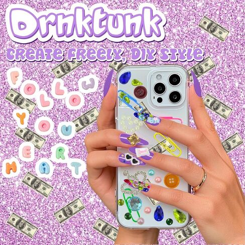2280Pcs Junk Case Charms Kit,Y2K Nail Phone Cases Charms Bow Flower Letter Resin Accessories Beads for DIY Craft Scrapbooking Jewelry Making in Saudi Arabia
