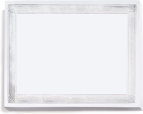 PaperDirect Silver on White Elite Specialty Certificates, 8½ x11, Foil Accents, 50 Count, Certificates And Awards Paper, For School, Work, Diplomas & Award Certificates in Saudi Arabia