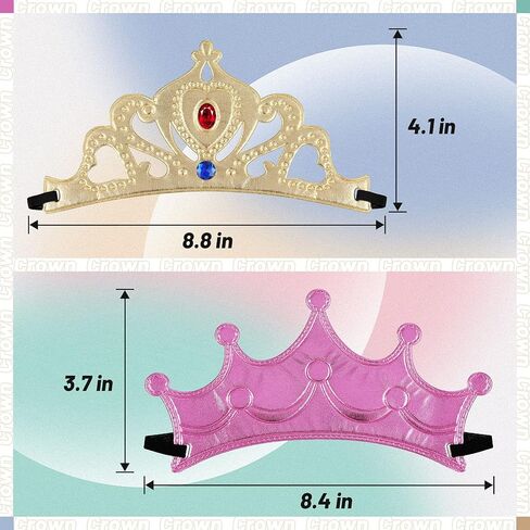 Epakh Princess Party Crowns Set, 27 Pcs DIY Crown with Diamond Stickers, Birthday Party Favor for Children and Princess Fans in Kuwait