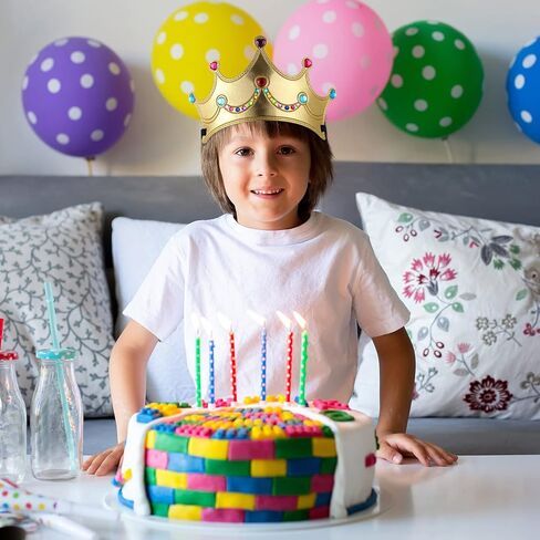 Epakh Princess Party Crowns Set, 27 Pcs DIY Crown with Diamond Stickers, Birthday Party Favor for Children and Princess Fans in Kuwait