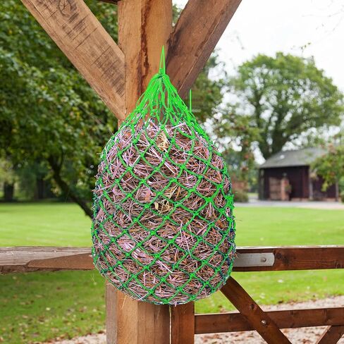4 Pcs Slow Feed Hay Net 40 Inch Hay Nets for Horses Hanging Hay Feeder for Goats 2x2 in Round Mesh Holes Horse Hay Bag Horse Feeding Supplies for Trailer and Stall,Simulates Grazing (Green) in Saudi Arabia