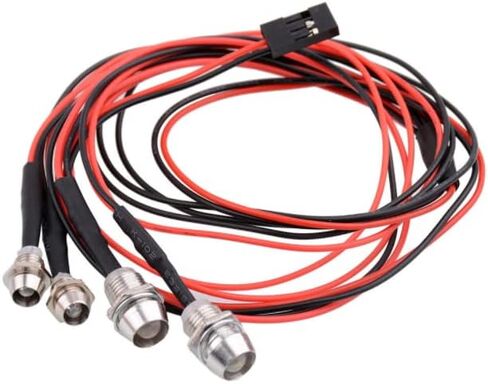 2 Sets RC 4 LED Light Kit Accessories RC Headlights/Taillight Kit for 1/10 Crawler Car Axial SCX10 D90 D110 TRX4 TRX6 Redcat Upgrades Parts in Kuwait