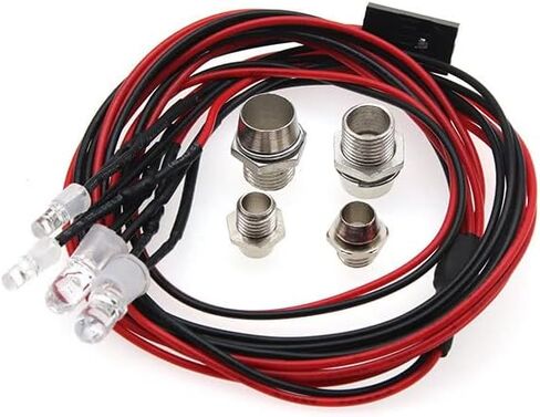 2 Sets RC 4 LED Light Kit Accessories RC Headlights/Taillight Kit for 1/10 Crawler Car Axial SCX10 D90 D110 TRX4 TRX6 Redcat Upgrades Parts in Kuwait