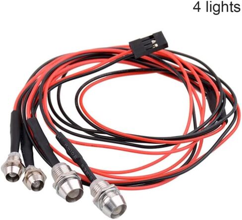 2 Sets RC 4 LED Light Kit Accessories RC Headlights/Taillight Kit for 1/10 Crawler Car Axial SCX10 D90 D110 TRX4 TRX6 Redcat Upgrades Parts in Kuwait