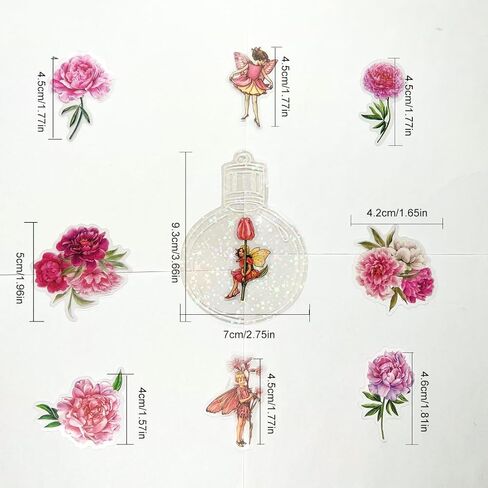 40 جهاز كمبيوتر شخصى خمر الوردي الأحمر الفاوانيا الأزهار الفينيل ملصقات شفافة الشارات السائبة زهرة الجنية جرة الفينيل ملصقات للماء لزجاجات المياه المغلفات سكرابوكينغ الأثاث الحرف بطاقة صنع اليوميات in Kuwait