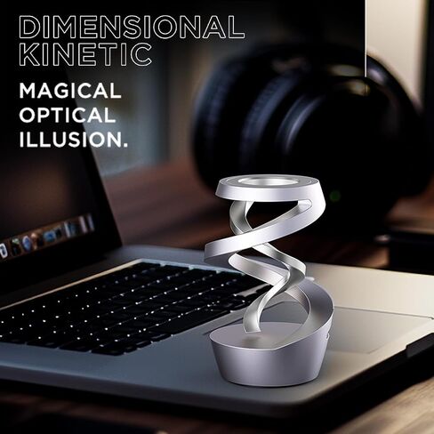Fidget Toys, Kinetic Desk Toys for Adults, Cool Metal Gravity Resistance Desk Toys, Desktop Sensory Fidget Spinner for Stress Relief in Office, Wait and Communicate（Black-Sliver） in Saudi Arabia