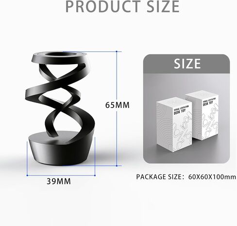Fidget Toys, Kinetic Desk Toys for Adults, Cool Metal Gravity Resistance Desk Toys, Desktop Sensory Fidget Spinner for Stress Relief in Office, Wait and Communicate（Black-Sliver） in Saudi Arabia