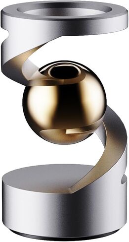 Fidget Toys, Kinetic Desk Toys for Adults, Cool Metal Gravity Resistance Desk Toys, Desktop Sensory Fidget Spinner for Stress Relief in Office, Wait and Communicate（Black-Sliver） in Saudi Arabia