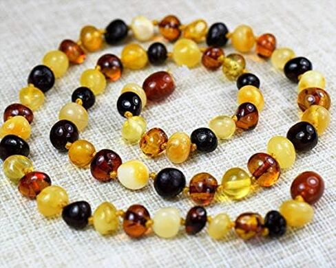 Baltic Amber Necklace and Amber Bracelet - Natural Amber from Baltic Region (13in. and 5.5in.) in Kuwait