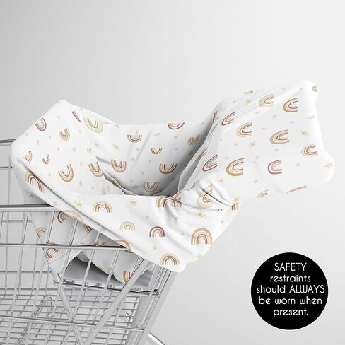 Sweet Jojo Designs Orange Boho Arrow Boy Girl Infant Baby Car Seat Cover Nursing Breastfeeding Shopping Cart Stroller Canopy Rust Modern Bohemian Gender Neutral Farmhouse Southwest Arrows Diamond Tuft in Kuwait
