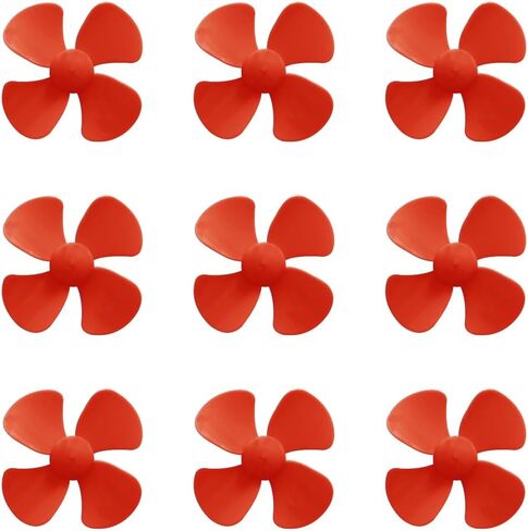 30PCS Motor Propellers 2mm Shaft Propellers with 4-Blades 50mm Fan Shape Propellers for Motor RC Boat Ship RC Airplane DIY Model Toy Parts (Yellow,Blue,Red) in Saudi Arabia