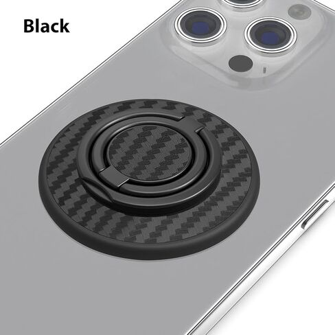 Magnetic Phone Grip Compatible with MagSafe, Magnetic Phone Ring Holder Finger Kickstand Wireless Charging Compatible, Double Cell Phone Rings Gripper Stand for MagSafe iPhone - Sparkle Black in Kuwait