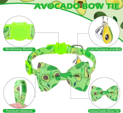 expawlorer طوق القط لطيف مع أجراس - 2 حزمة القط طوق الانفصال، القط باندانا طوق القط ربطة عنق طوق للقطط فتاة صبي، قابل للتعديل طوق هريرة الفاكهة للقطط الذكور الإناث، الفراولة in Kuwait