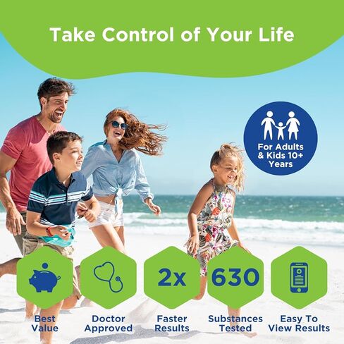 UCARI Intolerance & Food Sensitivity Test Kit for Adults & Kids | 1500+ Food, Environmental, & Skin Intolerance Test Kit | 4 Tests in 1 | Non-Invasive Bioresonance Home Testing Kits, Fast Results in Kuwait