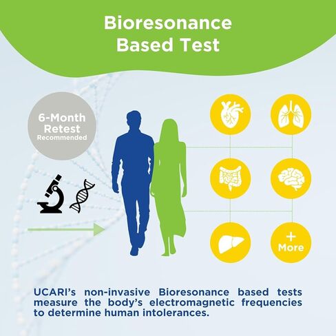 UCARI Intolerance & Food Sensitivity Test Kit for Adults & Kids | 1500+ Food, Environmental, & Skin Intolerance Test Kit | 4 Tests in 1 | Non-Invasive Bioresonance Home Testing Kits, Fast Results in Kuwait