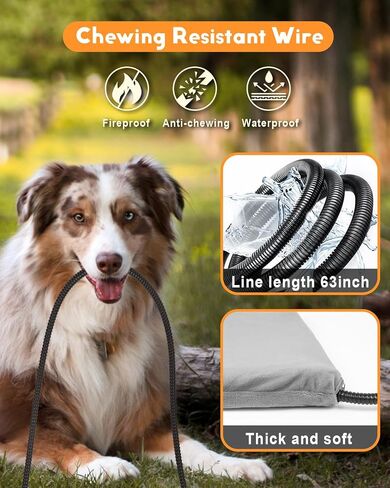 Pet Heating Pad Indoor, Waterproof for Feral Cats and Dogs, Multiple Sizes, Chew Resistant Cord, Heated Dog Bed Whelping Box (X-Large) in Saudi Arabia