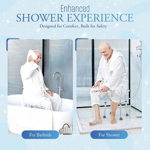 Dr. Kay’s Adjustable Bath Chair with Unique Heavy Duty Crossbar Supports, Shower Stool, Bathroom Chair, Safety Handicap Shower Chair for Inside Shower Seat, Shower Bench, 350 lb Capacity in Saudi Arabia