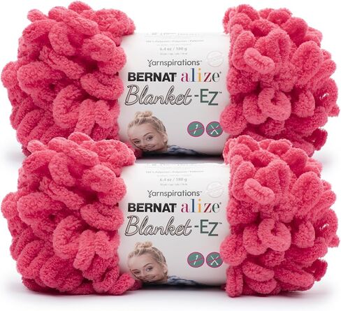 Bernat Alize Blanket Hedge Green VARG Yarn - 2 Pack of 180g/6.4 oz - 100% Polyester - #7 Jumbo - 18 Yards - Knitting/Crochet in Kuwait