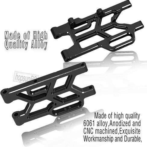 Aluminum Front Rear A Arms Upgrades Part for 1/8 Mojave 4X4 4S BLX,Alloy Front Rear Suspension A Arms Hops Up,Replaces ARA330789 4PCS,Black in Saudi Arabia