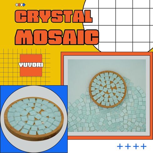 1.1 lbs Square Crystal Mosaic Tiles, 0.39 inch, Iridescent & Crystal Glass, DIY, Bathroom, Kitchen, Living Room, Balcony Decor (Iridescent Red) in Saudi Arabia