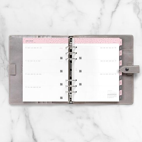 تعبئة مذكرات تقويم Filofax ، الحجم A5 ، عرض أسبوع إلى آخر ، حزمة مذكرات الحد الأدنى من الحلويات ، متعدد اللغات: خمس لغات ، 2025 (C68591-25) in Kuwait