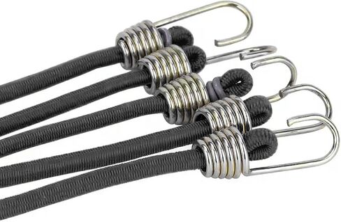 5pcs حبل حزام مرن مع خطافات مقطورة الإنقاذ لـ 1/10 RC Crawler Car SCX10 TRX4 TRX6 ROCK RACK RACK FIX (RED) in Saudi Arabia