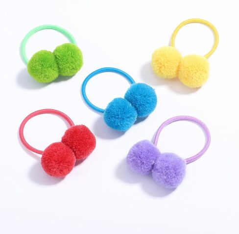 30PCS 2 Inch Baby Girls Hair Ties with Flower Bows,Soft Elastics Ponytail Holders Hair Accessories for Infants Toddlers Baby Girls (Flower color) in Saudi Arabia
