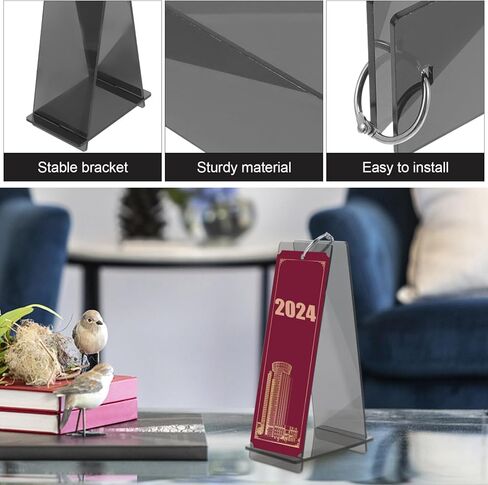 حامل تقويم الجدول الأكريليكي سوداء سطح المكتب السود in Kuwait