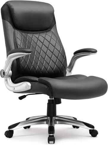 GTRACING Ergonomic Office Chair Premium PU Leather Height Adjustable Lumbar Support & Armrests, High Back Comfy Desk Gaming Chairs Executive Computer Swivel Chair Tilt Function, Beige in Saudi Arabia