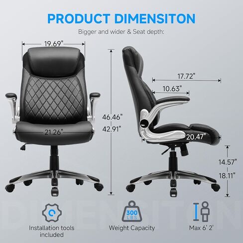 GTRACING Ergonomic Office Chair Premium PU Leather Height Adjustable Lumbar Support & Armrests, High Back Comfy Desk Gaming Chairs Executive Computer Swivel Chair Tilt Function, Beige in Saudi Arabia