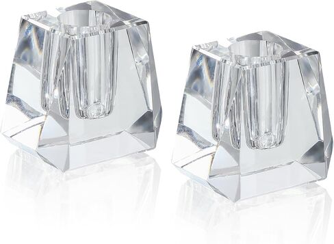 QFkris 2-Pack Crystal Single Pen Holder for Desk, Fancy Fountain Pen Stand, Glass Feather Pencil Holder for Office Desktop Decoration, Gift for Man Woman Students Teachers Father Boyfriend in Saudi Arabia